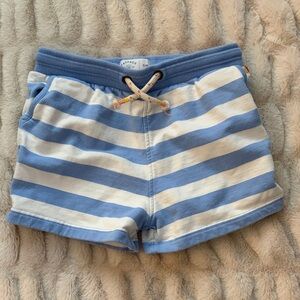 Fat Face Kids Blue and White Striped Shorts